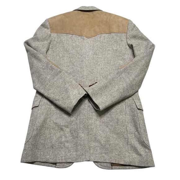Vintage Pendleton Men’s Western Herringbone Tweed Wool Suede‎ Jacket - 42 Long - Picture 3 of 7